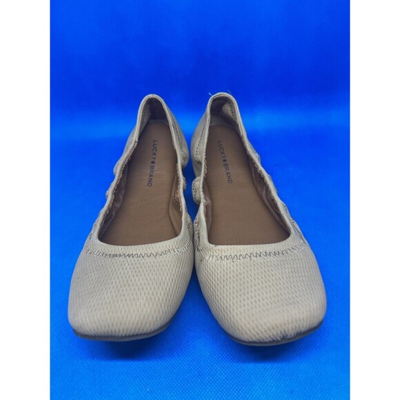 Lucky Brand Women's Juthro Leather Ballet Flat CD4 Cortado Size US:7M EU:37.5 - Picture 1 of 10